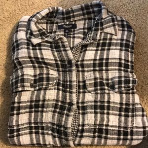 Black & White Slim-Fit Madewell Flannel